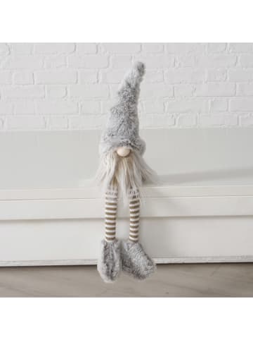Boltze 2er-Set: Kantenhocker "Smorre" in Grau/ Creme - (H)41 cm
