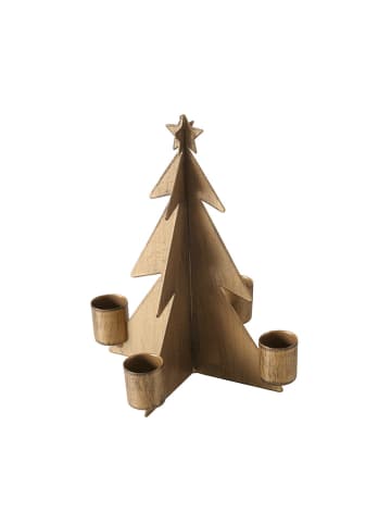 Boltze Kerzenleuchter "Firlo" in Gold - (H)17,5 x Ø 14,5 cm