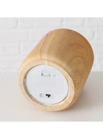 Boltze Świeca LED "Yuna" w kolorze jasnobrązowym - wys. 10,5 x Ø 9 cm