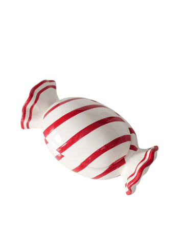 Boltze Pojemnik "Candie" w kolorze biało-czerwonym - 20 x 10 x 11 cm