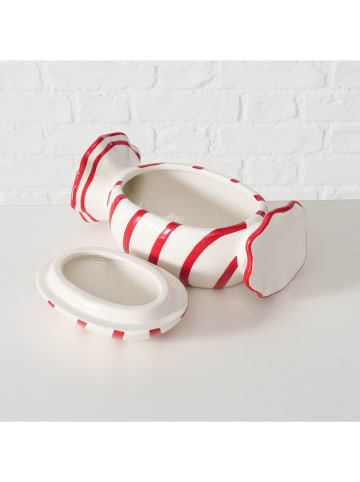 Boltze Vorratsdose "Candie" in Weiß/ Rot - (B)20 x (H)10 x (T)11 cm
