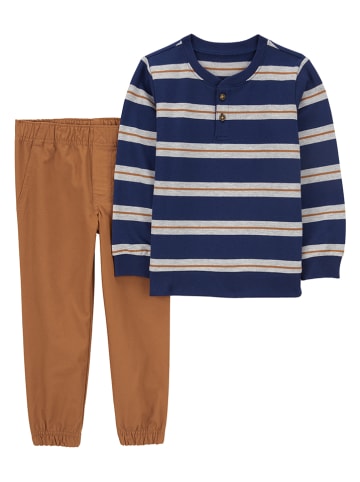 carter's 2tlg. Outfit in Dunkelblau/ Hellbraun