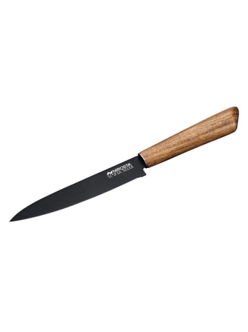 Nirosta Universalmesser ''Nirosta'' in Schwarz/ Hellbraun - (L)24,5 cm