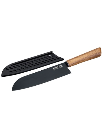 Fackelmann Nóż Santoku ''Nirosta'' w kolorze czarno-jasnobrązowym - dł. 31 cm