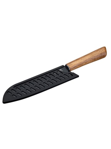 Fackelmann Nóż Santoku ''Nirosta'' w kolorze czarno-jasnobrązowym - dł. 31 cm