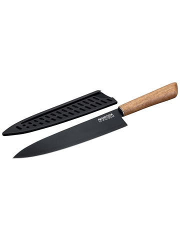 Nirosta Kochmesser ''Nirosta'' in Schwarz/ Hellbraun - (L)33,5 cm