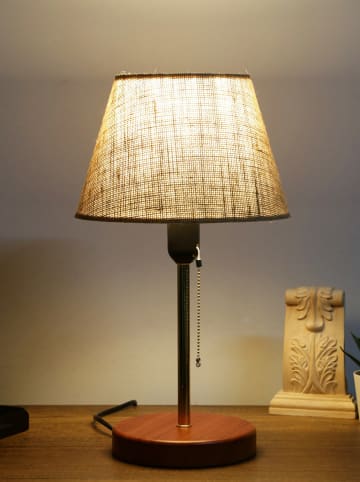 Opviq Lampa stołowa w kolorze kremowo-brązowym - wys. 38 x Ø 22 cm