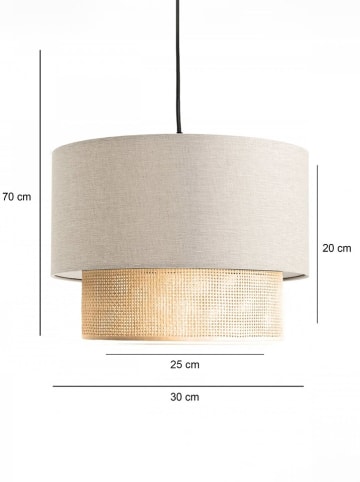 Opviq Hanglamp crème - (H)70 x Ø 30 cm