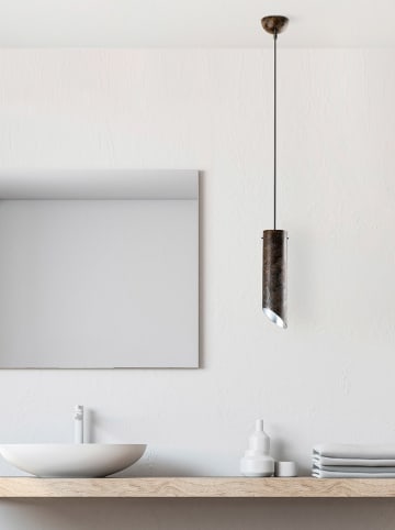 Opviq Hanglamp "Kesikboru" zwart/goudkleurig - (H)114 x Ø 8 cm