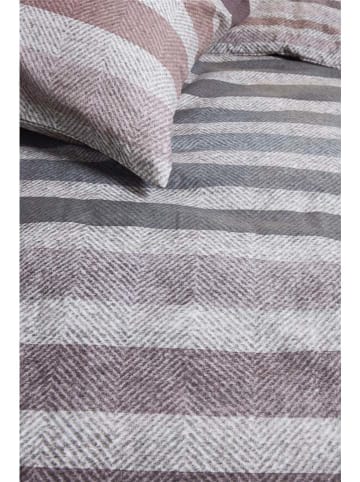 Beddinghouse Flanellen beddengoedset "Gloaming" grijs/bruin/lichtroze