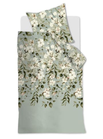 Beddinghouse Flanellen beddengoedset "Autumn Blossom" groen