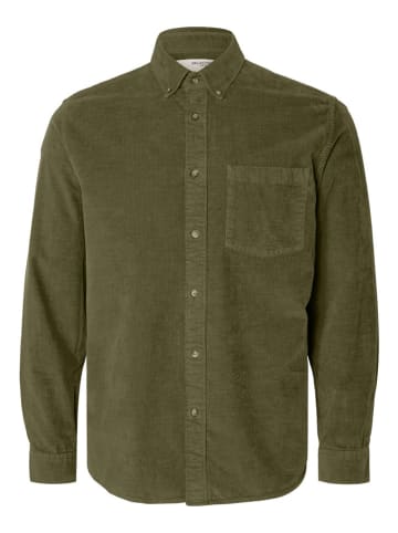 SELECTED HOMME Cordhemd - Regular fit - in Khaki