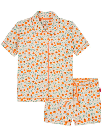Claesens Pyjama in Beige/ Orange