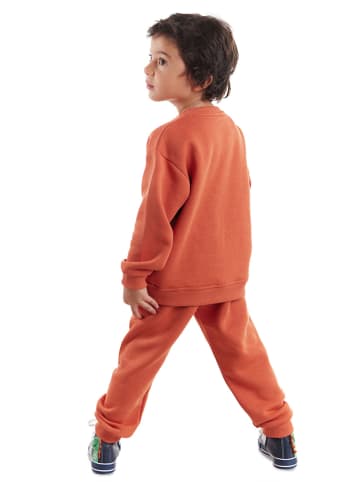 Denokids 2-delige outfit "Smile" oranje