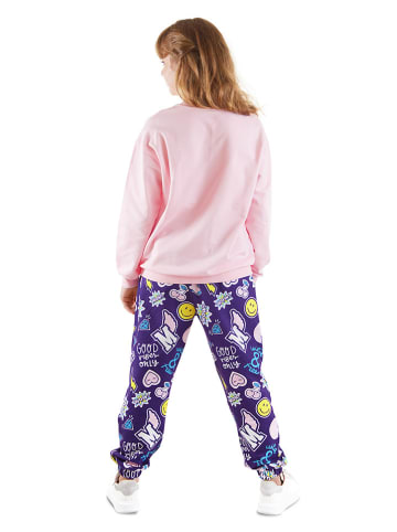 Denokids 2tlg. Outfit "Sticker" in Rosa/ Lila