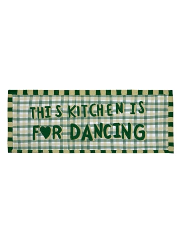 Madre Selva Küchenläufer "Dancing" in Grün - (L)135 x (B)55 cm