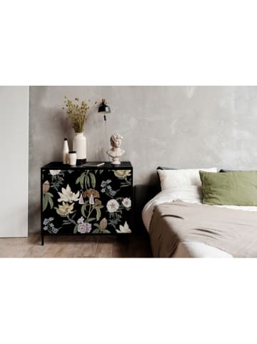 Madre Selva Sideboard zwart/meerkleurig - (B)90 x (H)84 x (D)45 cm