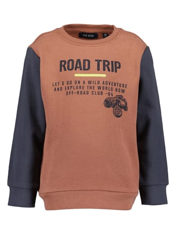Blue Seven Sweatshirt donkerblauw/lichtbruin