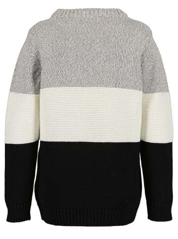 Blue Seven Pullover in Schwarz/ Creme/ Grau