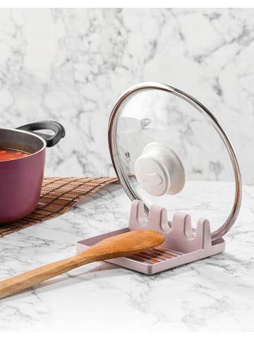 Violeta Home Uchwyt w kolorze jasnoróżowym na pokrywki - 17 x 5 x 31 cm