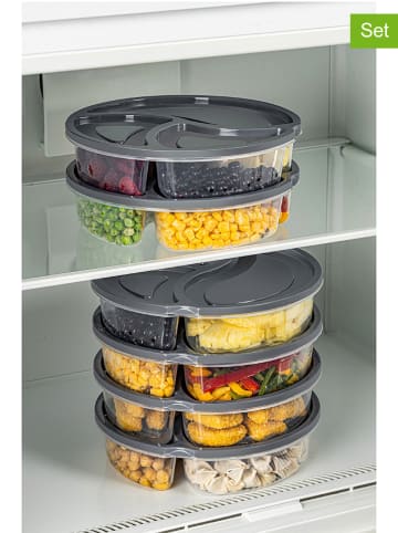 Violeta Home 6er-Set: Vorratsbehälter in Anthrazit - (H)5 x Ø 21 cm