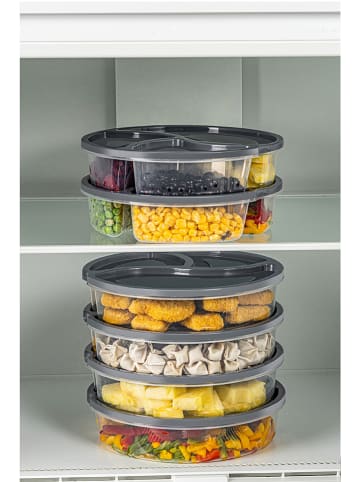Violeta Home 6-delige set: voorraadcontainers antraciet - (H)5 x Ø 21 cm
