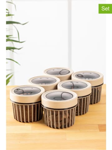Violeta Home 6-delige set: voorraadpotten beige - 500 ml