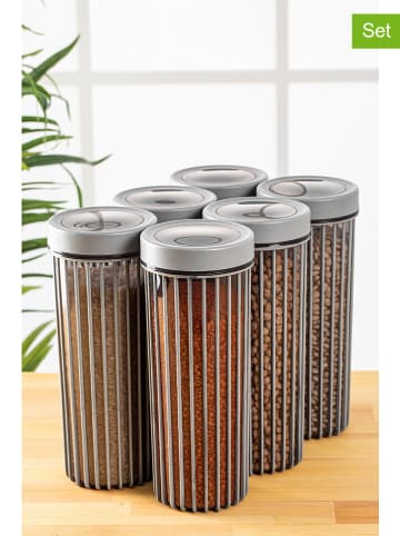 Violeta Home 6-delige set: voorraadcontainers grijs - 1,7 l