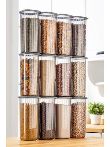 Violeta Home Pojemniki (12 szt.) w kolorze szarym - 10 x 24,5 x 10 cm