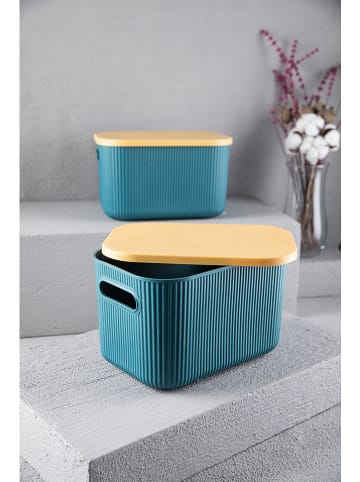 Violeta Home Aufbewahrungskorb in Grün/ Gelb - (B)27 x (H)16,5 x (T)18,7 cm