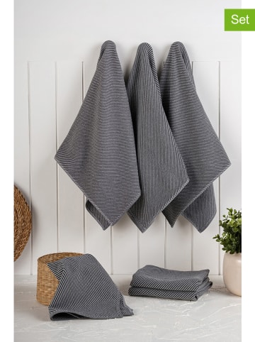 Violeta Home 6-delige set: theedoeken grijs - (L)76 x (B)43 cm