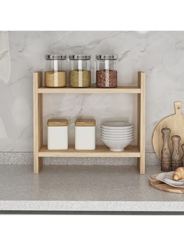 HanahHome Küchenregal "Denver" in Beige - (B)34 x (H)10 x (T)30 cm