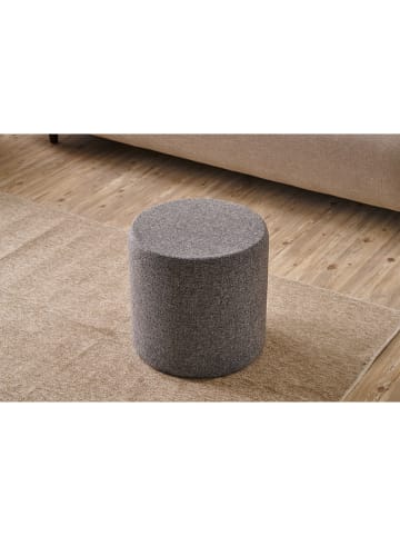 HanahHome Poef "Bitez" antraciet - (H)40 x Ø 40 cm