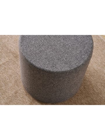 HanahHome Poef "Bitez" antraciet - (H)40 x Ø 40 cm