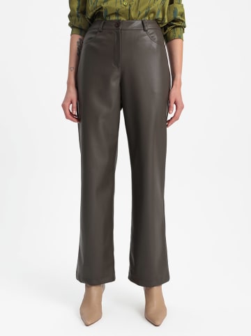 BGN Kunstleren broek donkergroen