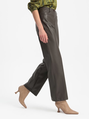 BGN Kunstleren broek donkergroen