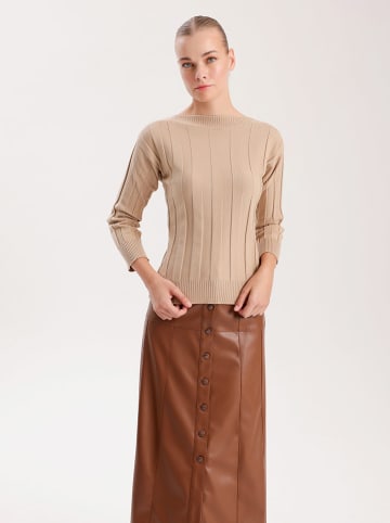 BGN Sweter w kolorze beżowym