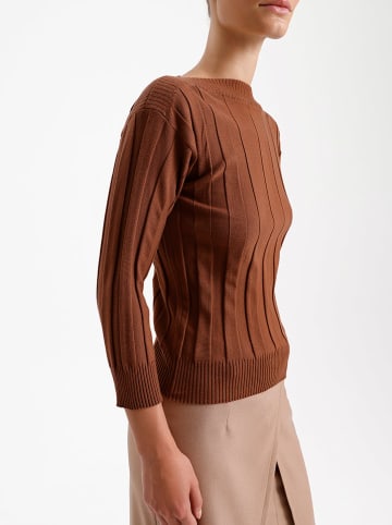 BGN Sweter w kolorze jasnobrązowym