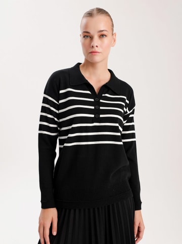 BGN Pullover in Schwarz/ Weiß