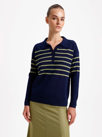 BGN Pullover in Dunkelblau/ Grün