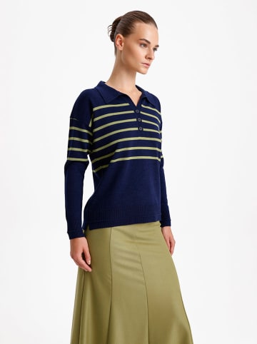 BGN Pullover in Dunkelblau/ Grün