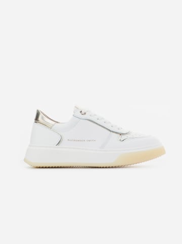 ALEXANDER SMITH Skórzane sneakersy w kolorze białym