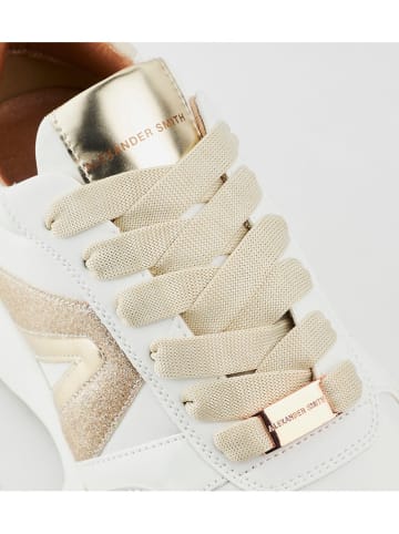ALEXANDER SMITH Sneakers in Weiß/ Gold