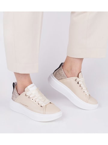 ALEXANDER SMITH Leder-Sneakers in Beige