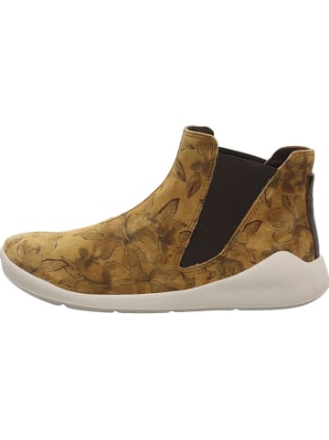 Think! Leder-Chelsea-Boots in Hellbraun