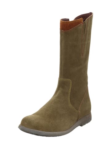 Think! Leren laarzen kaki