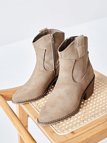 Sixth Sens Enkellaarzen beige