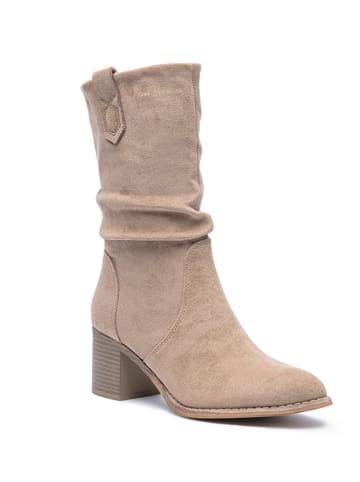 Foreverfolie Enkellaarzen beige