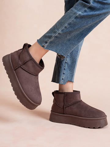 Foreverfolie Winterboots in Braun