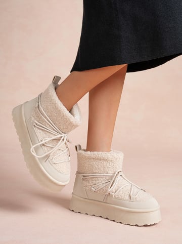Foreverfolie Winterboots in Beige